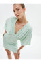Фото #1 товара Mini Bodycon Elbise Parıltılı V Yaka Yarasa Kol
