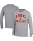 Фото #2 товара Men's Heather Gray USC Trojans High Motor Long Sleeve T-shirt