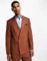 Фото #1 товара Harry Brown double breasted regular fit suit jacket in brown