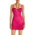 Aqua X Maeve Reilly Halter Bustier Mini Dress pink M