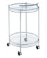Фото #5 товара Chrissy 31" 2-Tier Round Glass Serving Cart