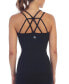 ფოტო #1 პროდუქტის Women's Lattice Back Built in Bra Workout Top