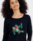 Фото #3 товара Women's Cardinal Shine Long-Sleeve Top, Created for Macy's