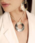 Фото #2 товара ETTIKA 18K Gold Plated Iridescent Shell Circle Pendant Adjustable Necklace
