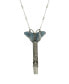 Women's Pewter Whistle with Blue Enamel Butterfly Necklace