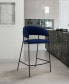 Фото #11 товара Nara Faux Leather and Metal Counter Height Bar Stool