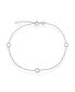 Sterling Silver Open Hexagon Anklet