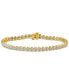 ფოტო #1 პროდუქტის Diamond Heart Cluster Tennis Bracelet (3 ct. t.w.) in 10k Gold
