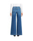 Petite Recover High Rise Wide Leg Blue Jeans