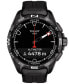 ფოტო #5 პროდუქტის Men's Swiss T-Touch Connect Solar Black Rubber Strap Smart Watch 48mm