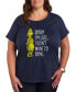 ფოტო #1 პროდუქტის Plus Size Grinch Sorry Late Graphic T-shirt