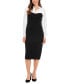 ფოტო #1 პროდუქტის Women's Layered-Look Sheath Dress