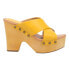 Фото #1 товара Dingo Driftwood Studded Platform Womens Yellow Casual Sandals DI849-700