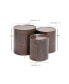 Фото #2 товара Metal Industrial Accent Table Set, 3 Piece