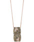 ფოტო #1 პროდუქტის Chocolate Diamond (1-1/2 ct. t.w.) & Vanilla Diamond (1/10 ct. t.w.) Crossover Vertical Bar 18" Pendant Necklace in 14k Rose Gold