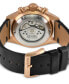 ფოტო #5 პროდუქტის Men's Wall Street Swiss Automatic Leather Strap Watch 44mm