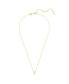 ფოტო #2 პროდუქტის Stilla Pendant, Square Cut, White, Gold-Tone Plated Necklace