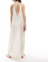 Vila beach cami maxi dress in cream