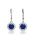 ფოტო #2 პროდუქტის Elegant Halo Drop Dangle Leaver back Earrings