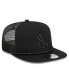 Men's New York Yankees Black on Black Meshback Golfer Snapback Hat