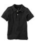 Toddler Black Piqué Polo Shirt 5T