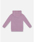 Фото #3 товара Big Girls Super Soft Brushed Jersey Hooded Tunic With Appliques Lavender