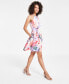 Фото #2 товара Petite Floral-Print Fit & Flare Dress