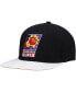 Фото #2 товара Men's Black, White Phoenix Suns Hardwood Classics Wear Away Visor Snapback Hat