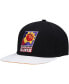 Men's Black, White Phoenix Suns Hardwood Classics Wear Away Visor Snapback Hat Черно-белый - фото #2