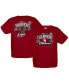 ფოტო #2 პროდუქტის Big Boys Crimson Oklahoma Sooners 2023 NCAA Softball Women's College World Series Champions Schedule T-shirt