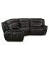 Фото #2 товара Lenardo 5-Pc. Leather Sectional with 3 Power Motion Recliners and Console, Created for Macy's