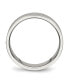 Stainless Steel Brushed CZ 6mm Grooved Band Ring