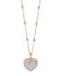 ფოტო #1 პროდუქტის Bouquet by EFFY® Diamond Heart Pendant Necklace (1-1/8 ct. t.w.) in 14k White Gold or 14k Rose Gold
