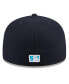 ფოტო #2 პროდუქტის Men's Navy Cleveland Guardians 2024 Father's Day 59FIFTY Fitted Hat