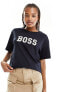 BOSS bold logo t-shirt in navy