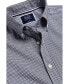 ფოტო #3 პროდუქტის Men's Slim Fit Button-Down Collar Non-Iron Stretch Mini Gingham Short Sleeve Shirt