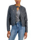 ფოტო #1 პროდუქტის Juniors' Faux-Fur-Lined Moto Jacket