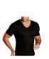 Фото #5 товара Men's Big & Tall Insta Slim Compression Short Sleeve V-Neck T-Shirt