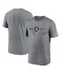 Фото #1 товара Men's Heathered Charcoal Las Vegas Raiders Horizontal Lockup Legend T-shirt
