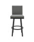 Фото #2 товара Rochester Swivel Modern Metal and Faux Leather Bar and Counter Stool