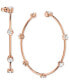 ფოტო #1 პროდუქტის Rose Gold-Tone Large Crystal Hoop Earrings, 2.5"