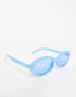 AJ Morgan oval festival sunglasses in pale blue - фото #4