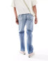 Levi's 555 relaxed straight fit jeans in mid blue