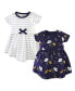 ფოტო #1 პროდუქტის Toddler Girls Hudson Cotton Short-Sleeve Dresses 2pk, Night Blooms