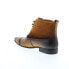 Carrucci Button-up Denim Zip Boots KB524-11 Mens Brown Casual Dress Boots 10