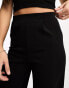 ASOS DESIGN Tall wide leg jersey tailored trouser in black