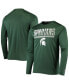 Фото #2 товара Men's Green Michigan State Spartans Wordmark Slash Long Sleeve T-shirt