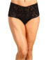 Фото #1 товара Hanky Panky 187784 Womens Signature Lace Retro Thong Underwear Black One Size
