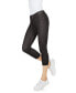 ფოტო #1 პროდუქტის Women's Denim Zipper Capri Cotton Blend Jean Leggings