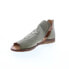 Фото #7 товара Miz Mooz Feat 279040 Womens Gray Leather Hook & Loop Strap Sandals Shoes
